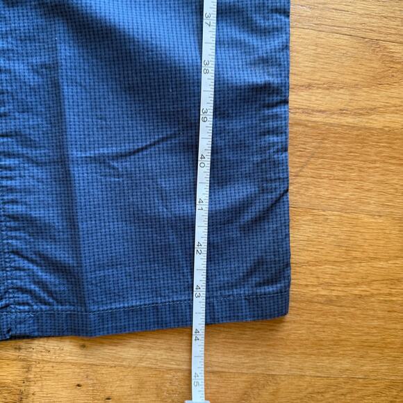 Banana Republic Aiden Summer Chino Blue Checkered Print Pants Size 32 x 34 - Picture 6 of 8